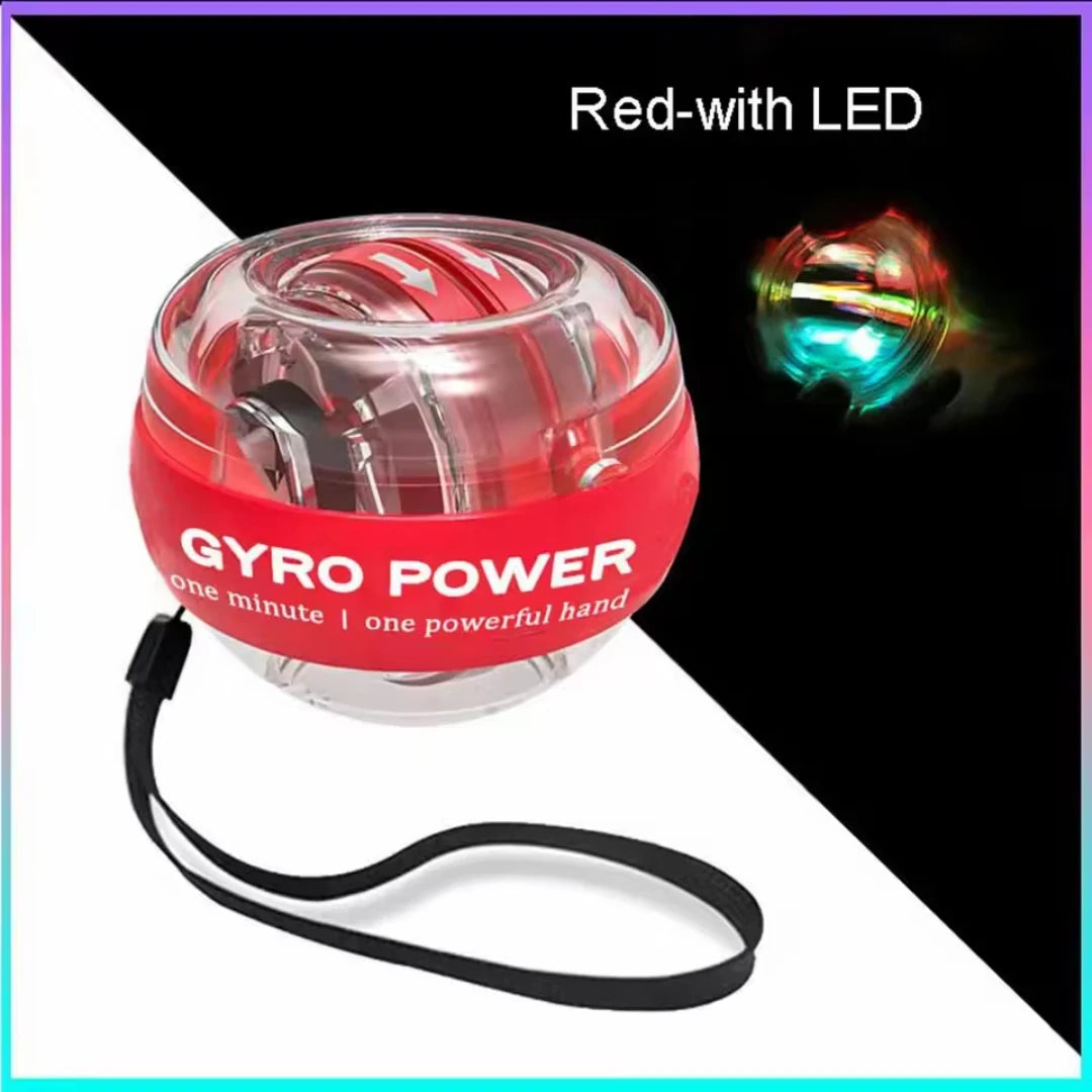 Auto-Start LED Gyro Ball – Boost Grip Strength, Build Arm Power & Relieve Stress Anywhere