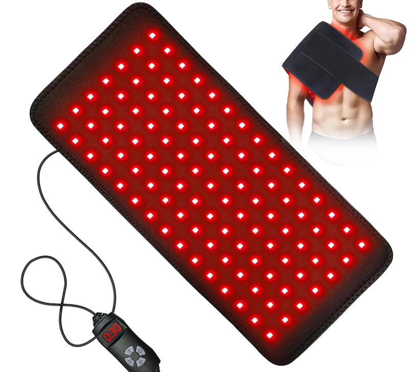 660nm & 850nm Red Light Therapy Pad – Infrared Heating Wrap for Pain Relief, Muscle Recovery & Joint Support – Back, Knee, Hand, Foot & Face