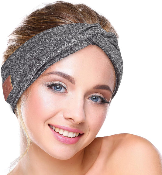 Luxury Bluetooth Headband with HD Speakers – Elegant Wireless Headphones for Women | Fashion Twist Design, Yoga, Running, Sports & Relaxation