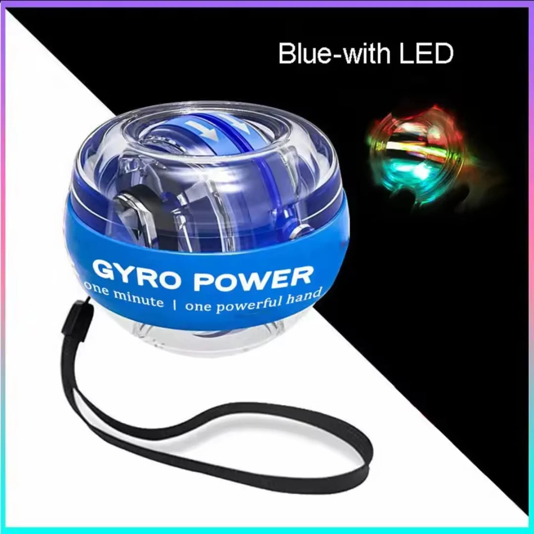 Auto-Start LED Gyro Ball – Boost Grip Strength, Build Arm Power & Relieve Stress Anywhere